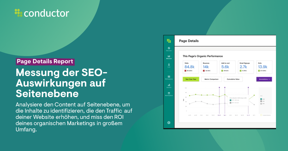 Page Details Report | Conductor Funktionen