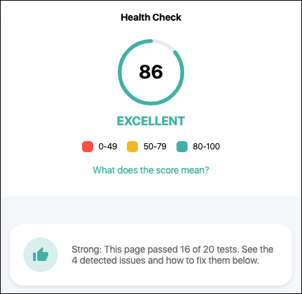 Health Check Page Scorce